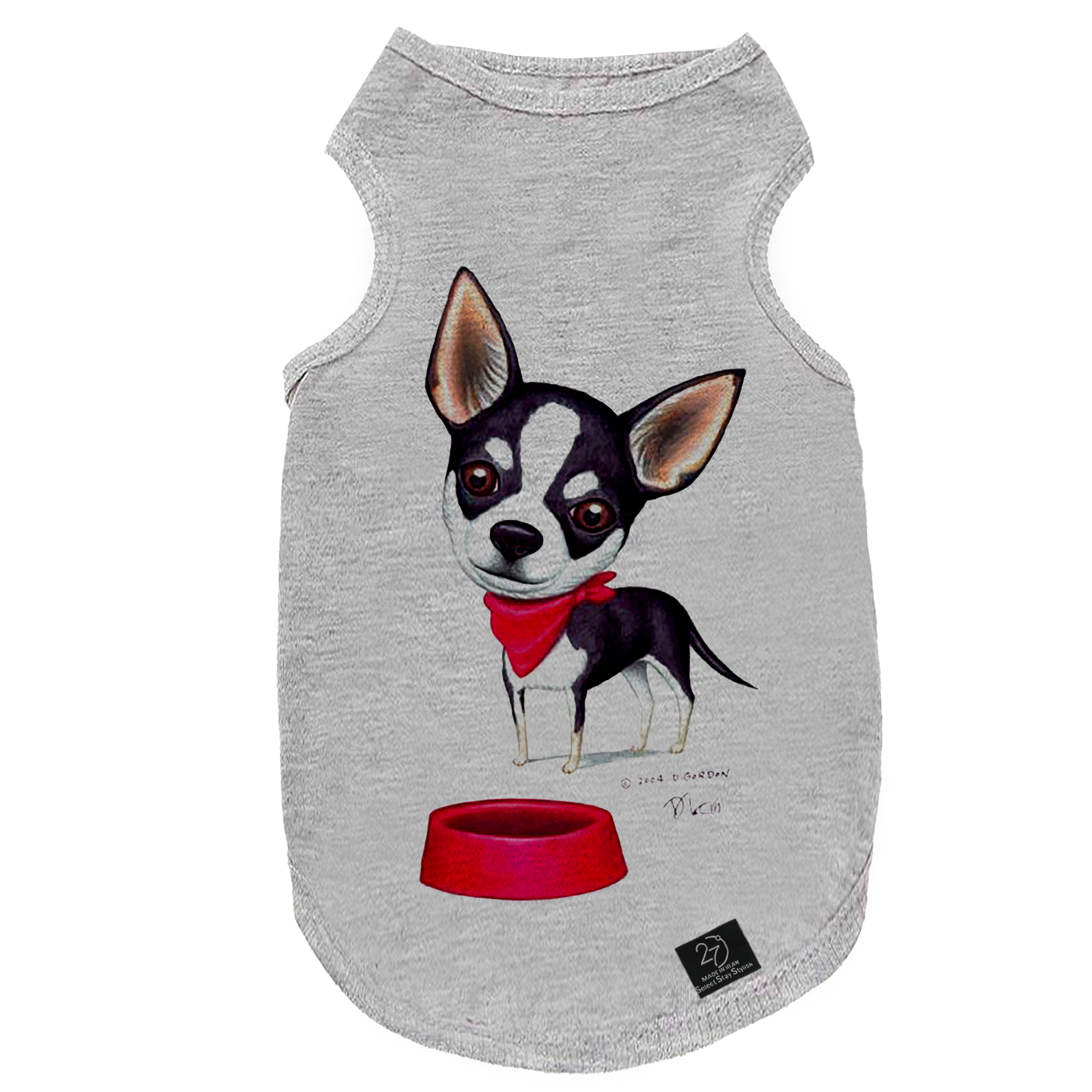 لباس سگ و گربه 27 طرح chihuahua کد G01 سایز S