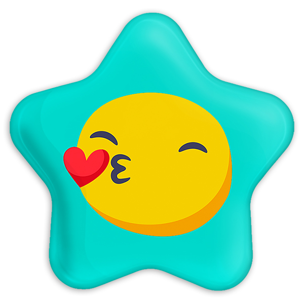 پیکسل خندالو طرح ایموجی مدل ستاره ای کد 3015