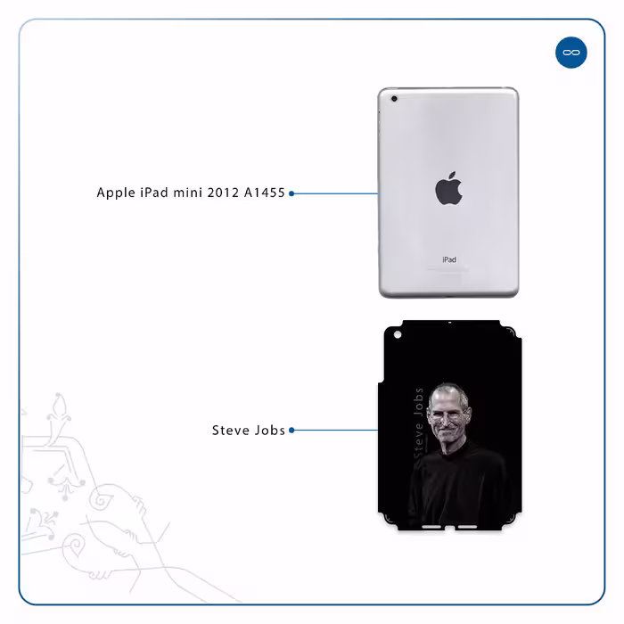 برچسب پوششی ماهوت مدل Steve Jobs مناسب برای تبلت اپل iPad mini 2012 A1455