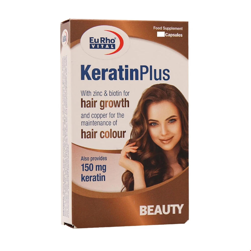 کپسول ژلاتینی نرم کراتین پلاس یوروویتال 40 عددی