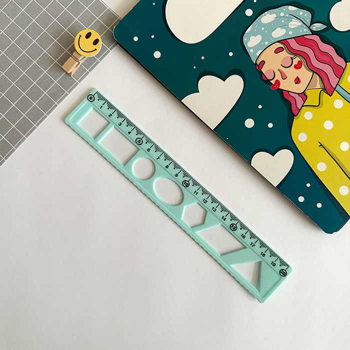 خط کش اشکال چاپی 20 سانتی