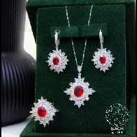 نیم ست نقره  آتنا  آبکاری طلا