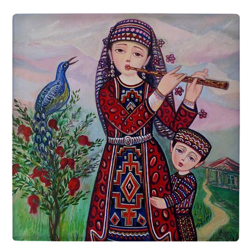 کاشی طرح مادر و کودک مدل لوحی BDT76