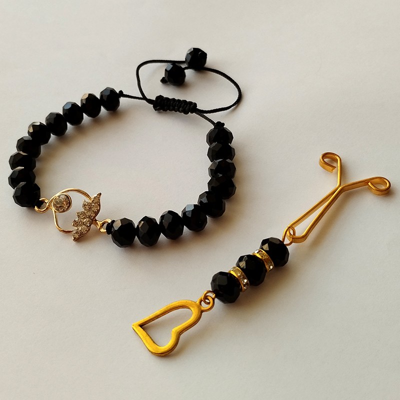 دستبند مهره ای  کریستالی