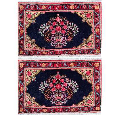 فرش دستبافت نیم متری طرح گلدانی کد SH 72 یک جفت