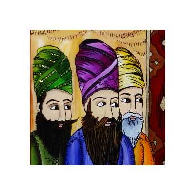 تابلو نقاشی طرح بر تخت نشستن فریدون کد 01 