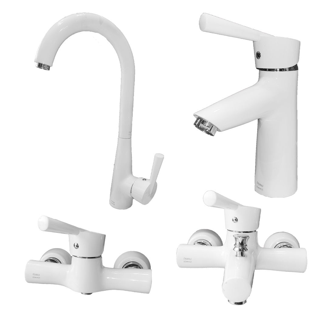 ست شیرآلات آریانا صنعت مدل رویال مجموعه 4 عددی