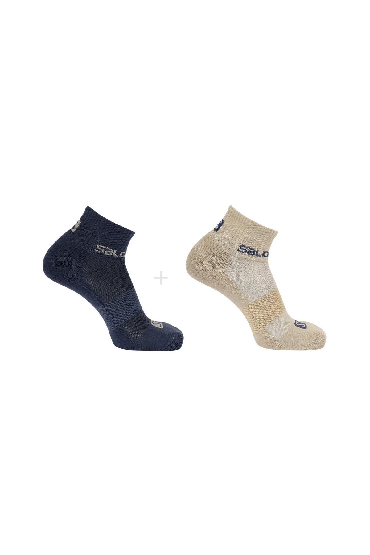 جوراب ورزشی خاکستری مردانه و زنانه فرار 2 بسته اورجینال Salomon