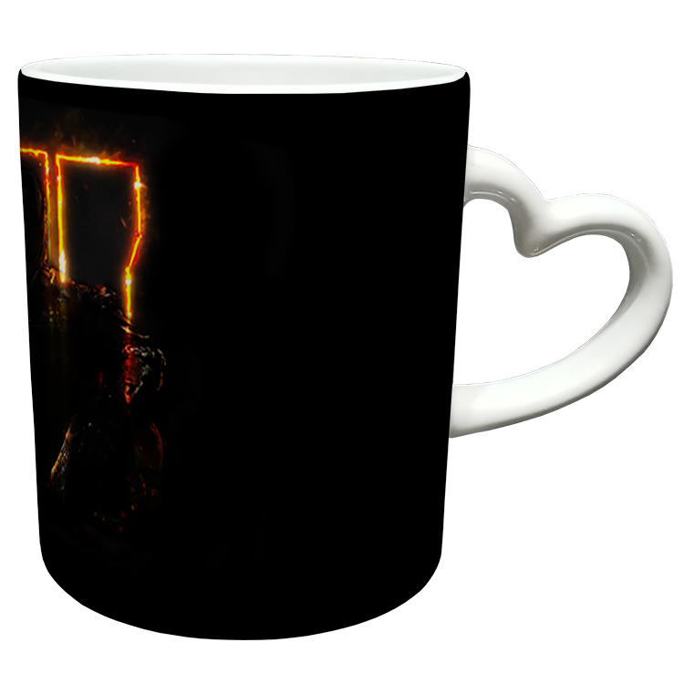 ماگ مدل دسته قلبی طرح بازی کال آف دیوتی call of duty کد 72