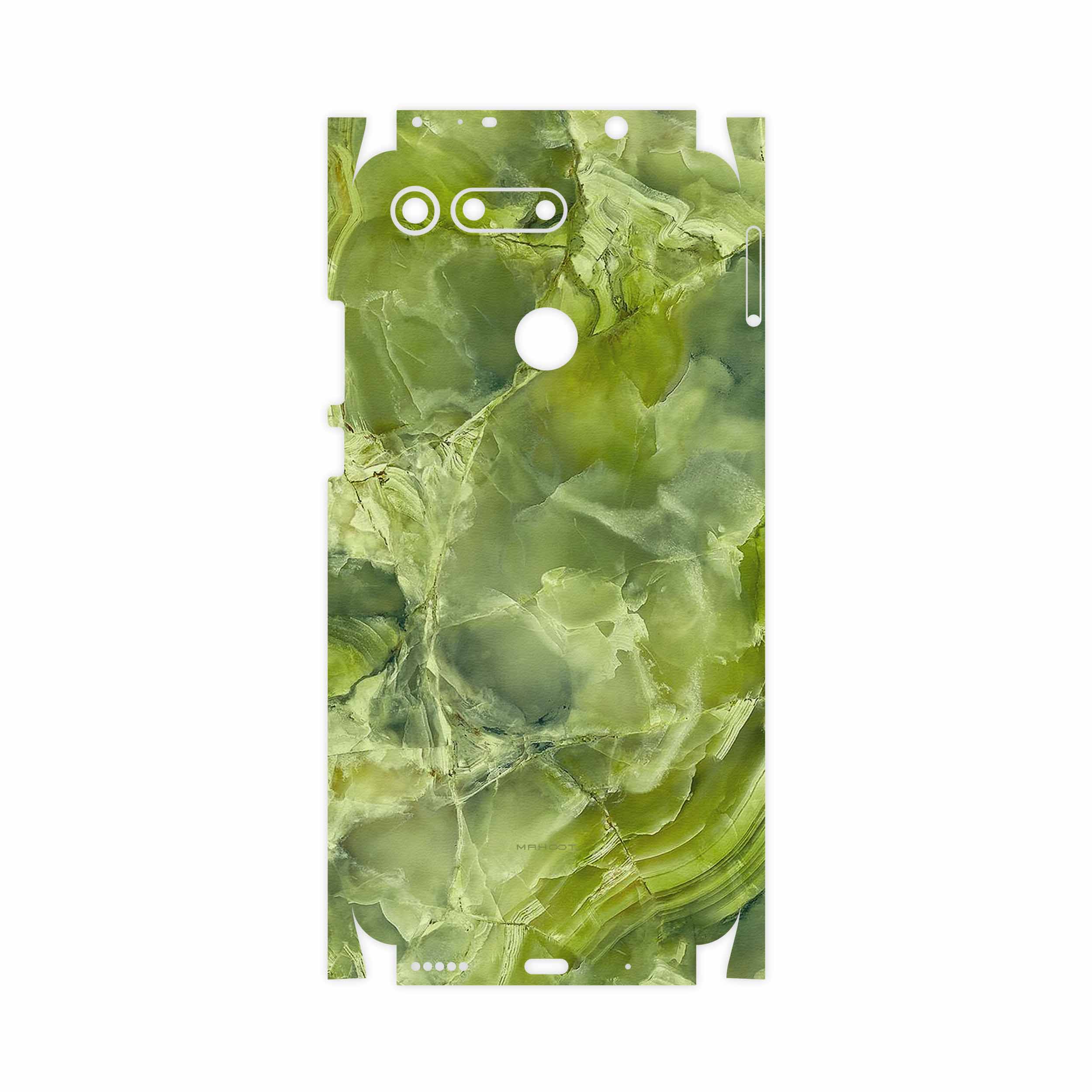 برچسب پوششی ماهوت مدل Green Crystal Marble-FullSkin مناسب برای گوشی موبایل آنر View 20