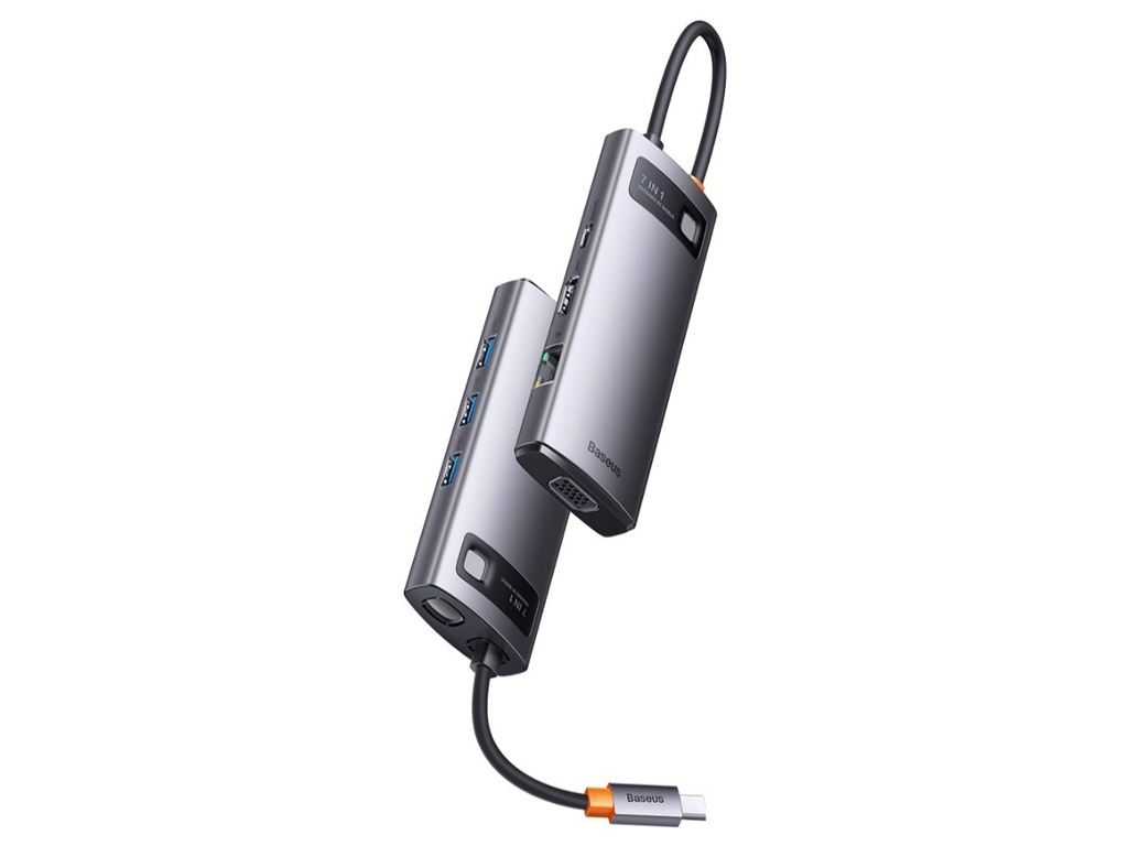 هاب تایپسی 7 پورت بیسوس Baseus WKWG040013 7-in-1 Multifunctional Type-C HUB