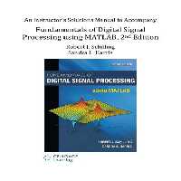 خرید و دانلود نسخه کامل کتاب Fundamentals of Digital Signal Processing using MATLAB. An Instructor’s Solutions Manual