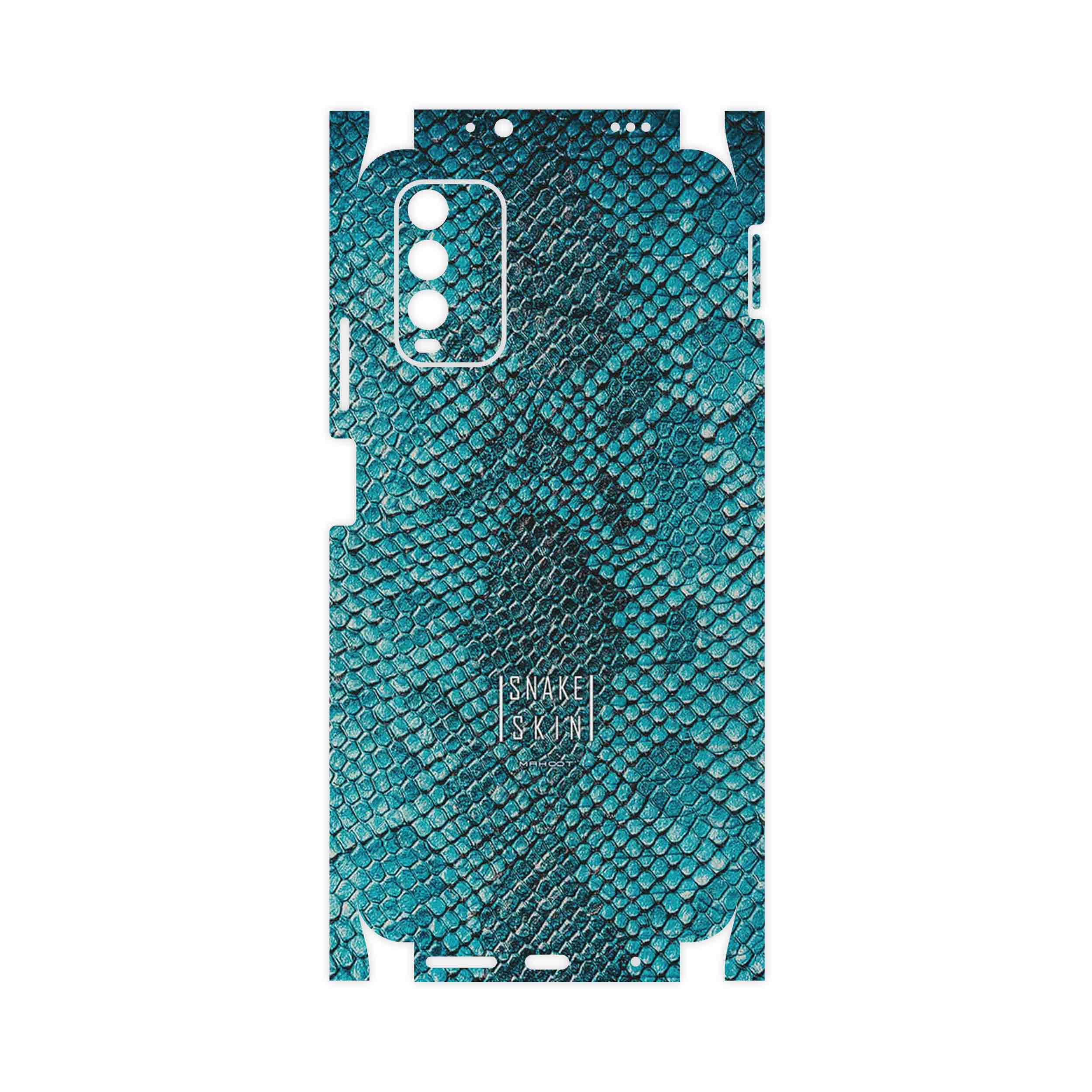 برچسب پوششی ماهوت مدل Blue Snake Skin-FullSkin مناسب برای گوشی موبایل شیائومی Redmi 9T