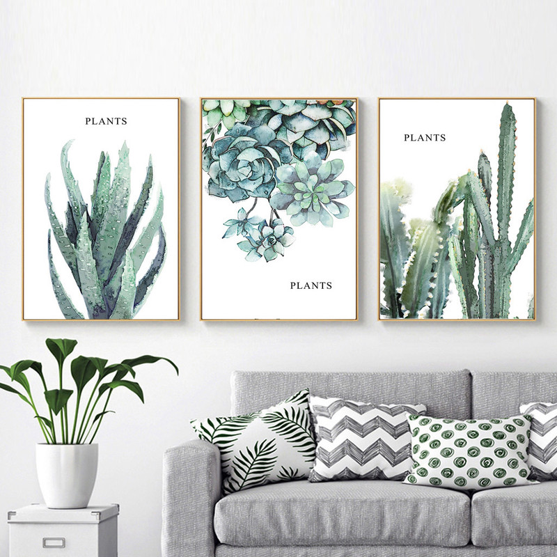 تابلو مدل دکوراتیو طرح گیاهان مجموعه 3 عددی | دنیای قاب