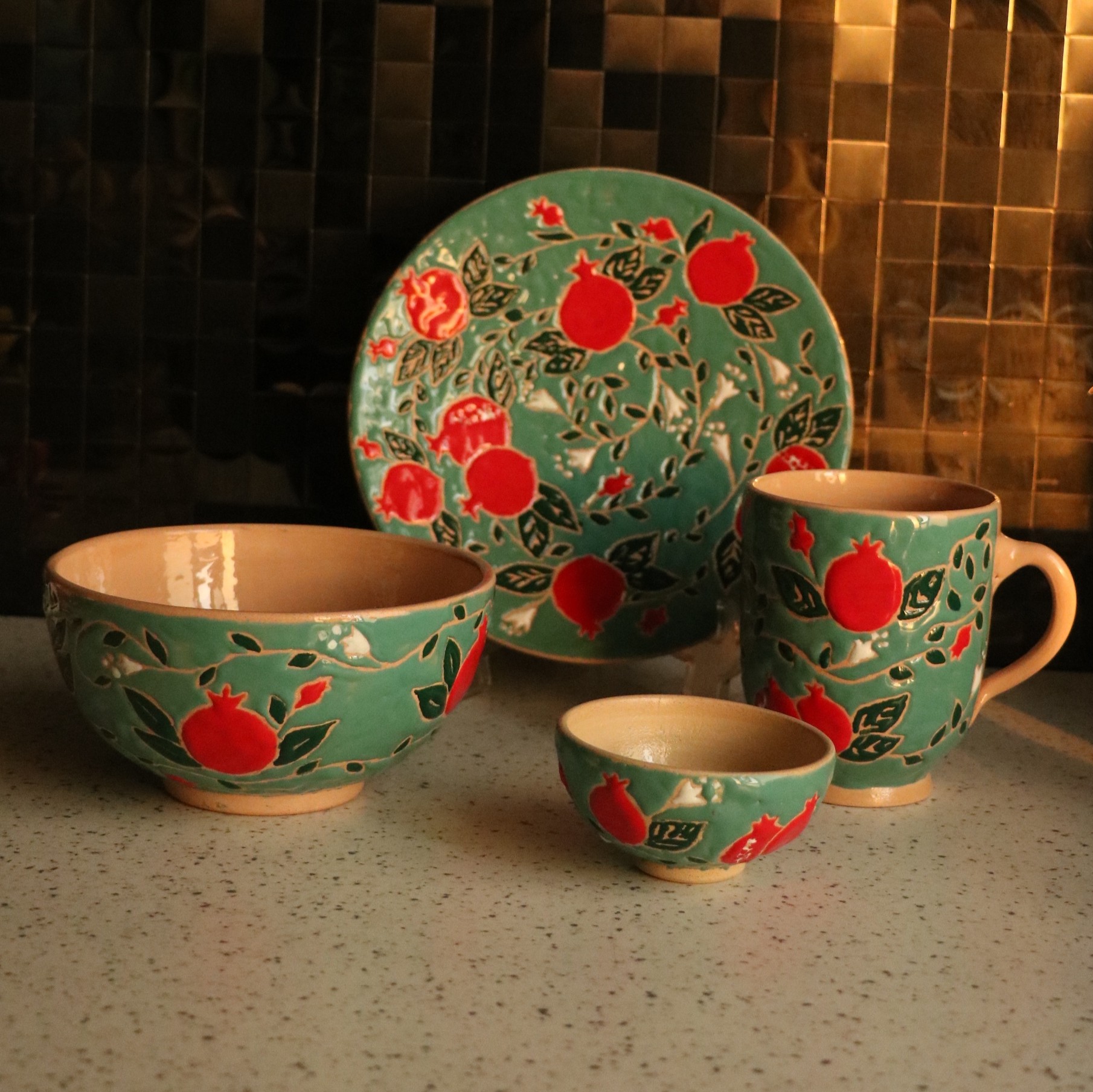 ماگ سفالی میناکاری ،هنردست