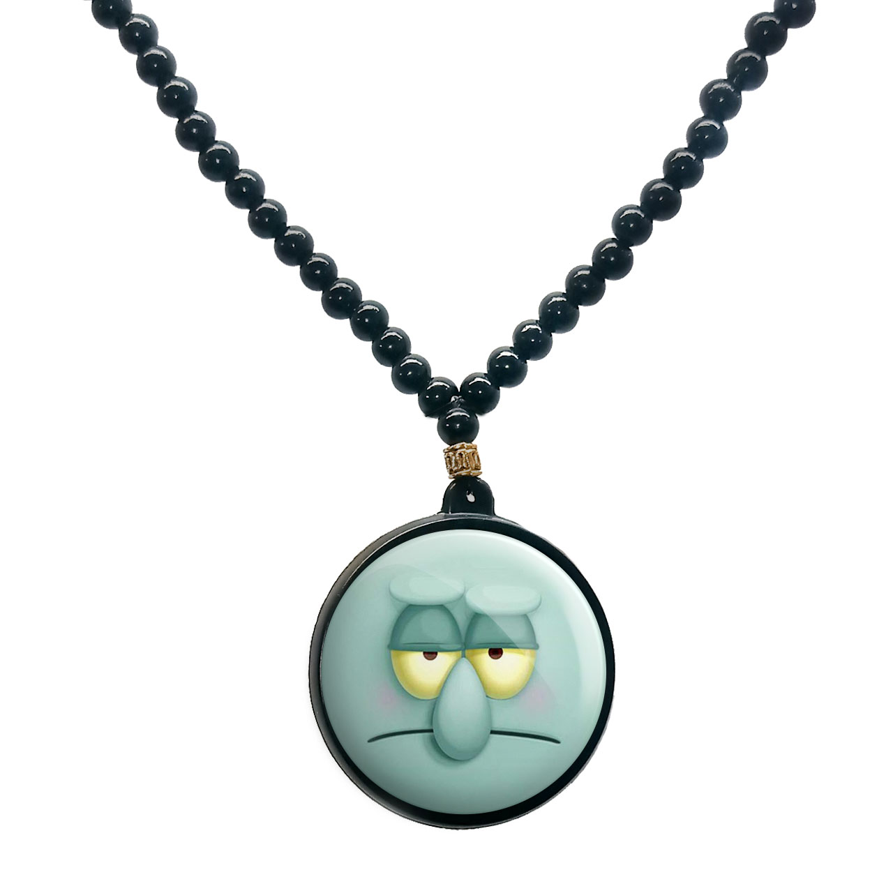 گردنبند پرمانه طرح باب اسفنجی کد pmd.2896 مدل دو طرفه