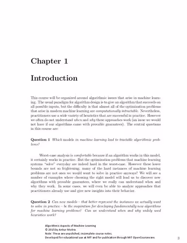 خرید و دانلود نسخه کامل کتاب Algorithmic Aspects of Machine Learning: Lecture Notes and Slides