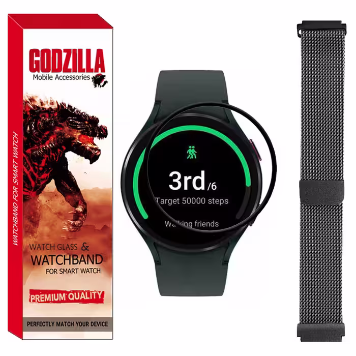 محافظ صفحه نمایش گودزیلا مدل GS-MLS مناسب برای ساعت هوشمند سامسونگ Watch 4 44mm به همراه بند | کالا برتری