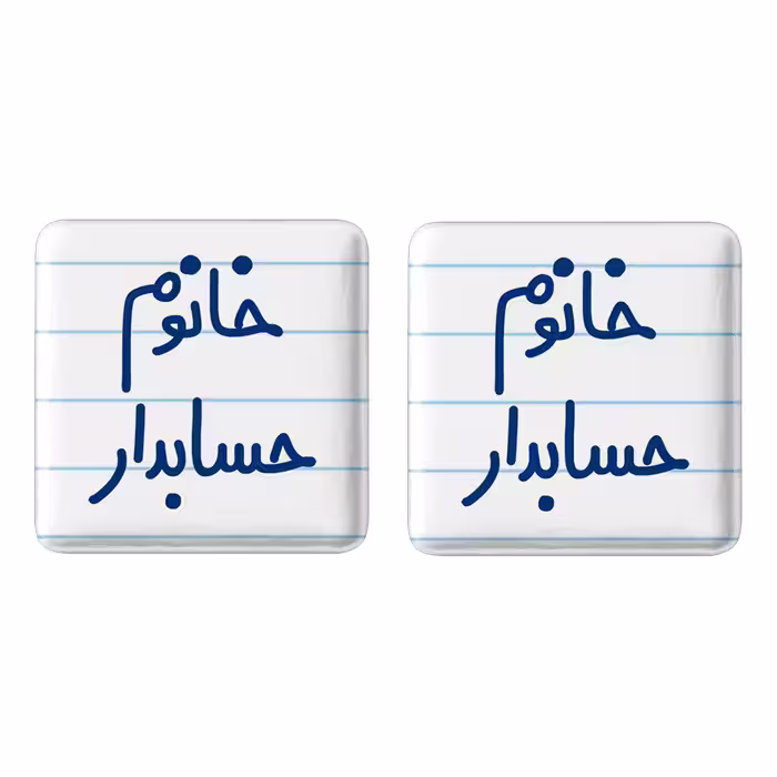 پیکسل خندالو مدل خانوم حسابدار کد 6589 مجموعه 2 عددی