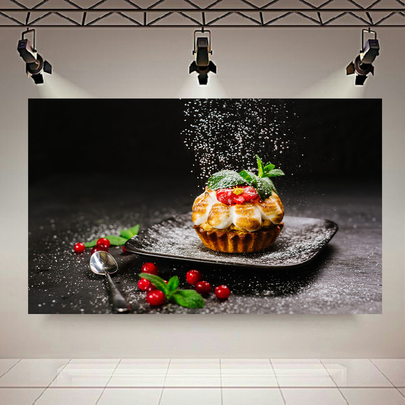 تابلو شاسی طرح کافی شاپ مدل دسر کد AR1099 | دنیای قاب