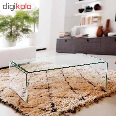 میز جلو مبلی شیشه خم اطلس 12 میل طول 110 سانتی متر