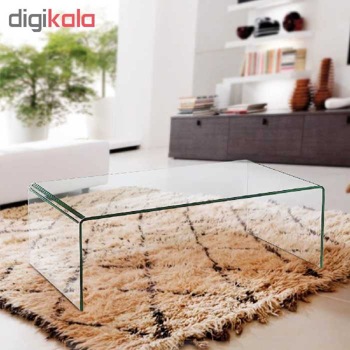 میز جلو مبلی شیشه خم اطلس 12 میل طول 110 سانتی متر