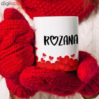 ماگ طرح قلب مدل رزانا