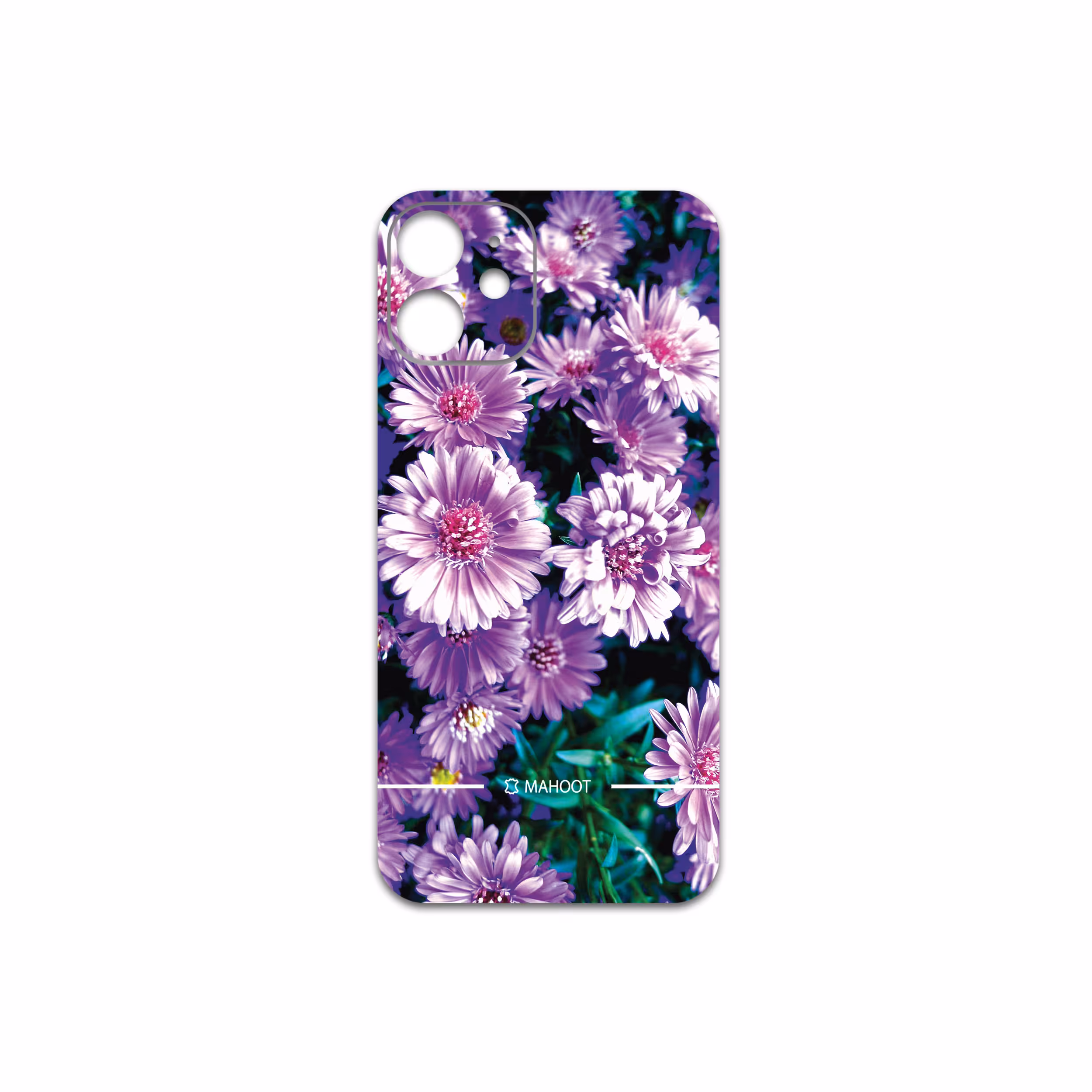برچسب پوششی ماهوت مدل Purple-Flower مناسب برای گوشی موبایل اپل iPhone 12 mini