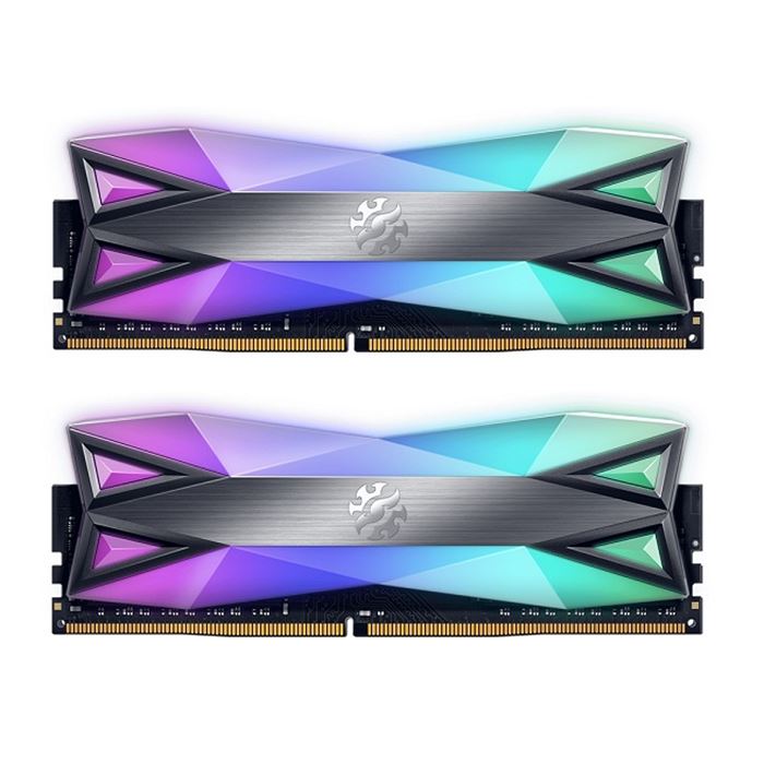 رم کامپیوتر ای دیتا دو کاناله مدل SPECTRIX D60G DDR4 RGB با حافظه 16 گیگابایت و فرکانس 3000 مگاهرتز