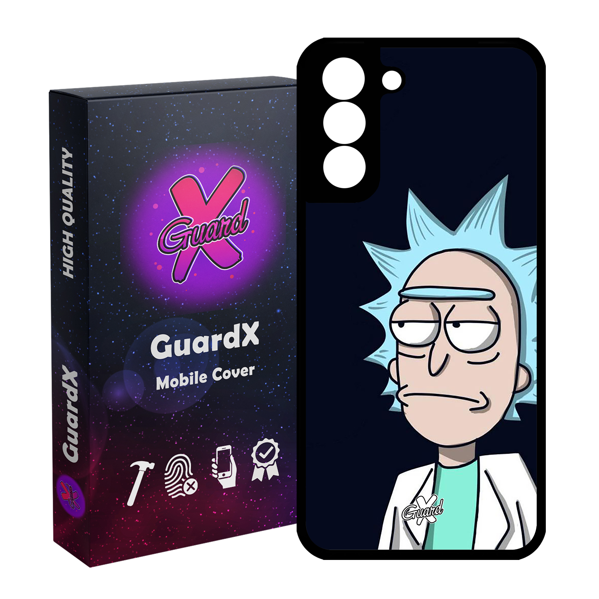 کاور گارد ایکس طرح Rick and Morty مدل Glass10030 مناسب برای گوشی موبایل سامسونگ Galaxy S21
