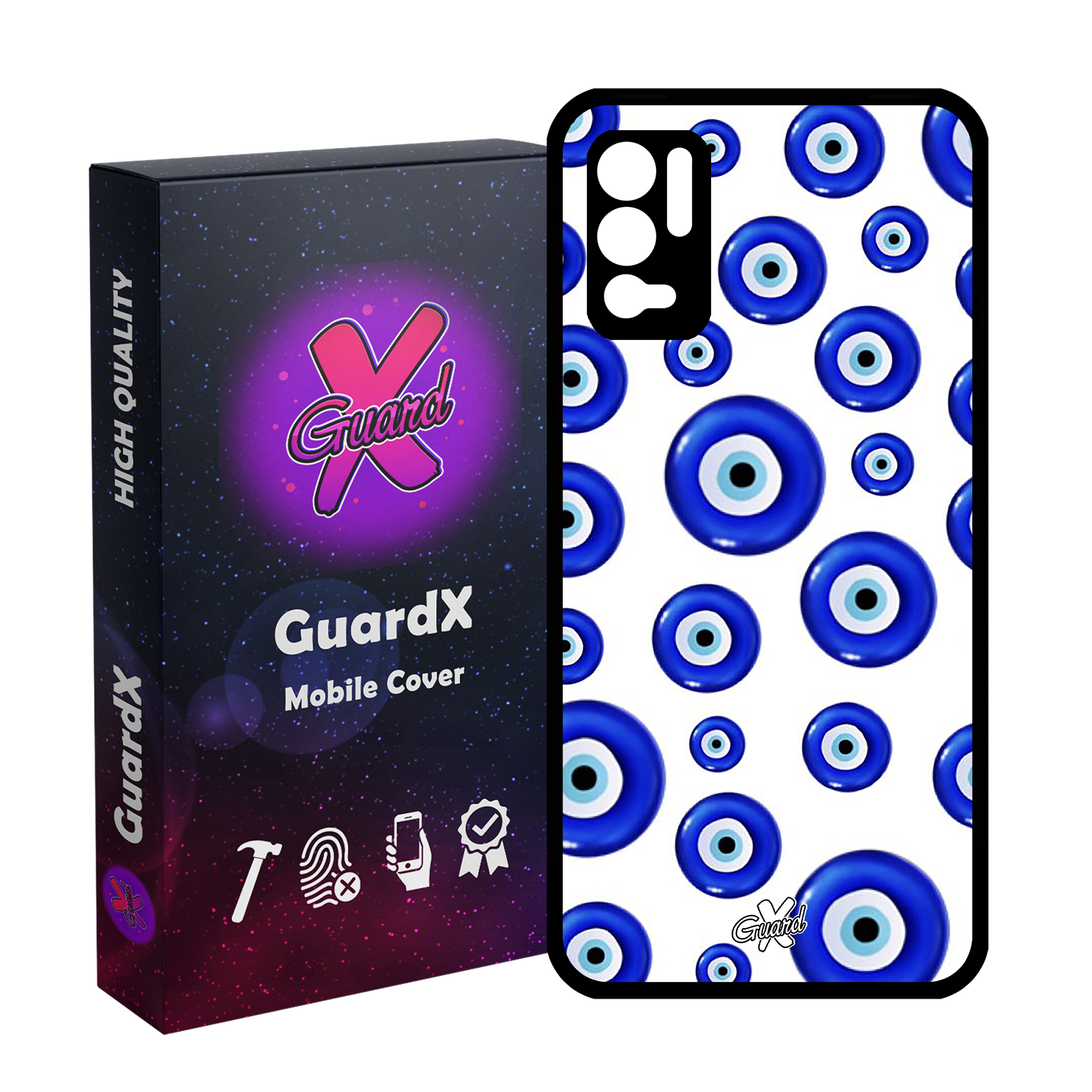 کاور گارد ایکس طرح چشم نظر مدل Glass10432 مناسب برای گوشی موبایل شیائومی Redmi Note 10 5G/Poco M3 Pro /Redmi Note 10T 5G