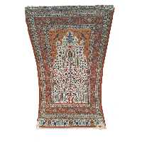 فرش دستبافت تمام ابریشم - کد 1/21