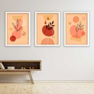 تابلو مدل مینیمال دکوراتیو کد LA-G3050 مجموعه 3 عددی