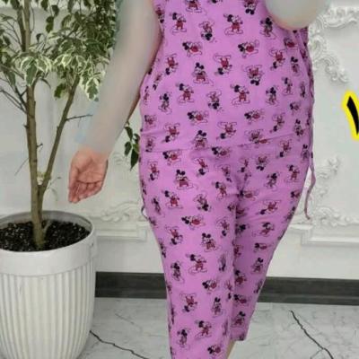 ست نخی ست تاپ شلوارک نخ زنانه دخترانه مناسب سایز 36 تا 48