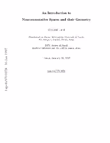 خرید و دانلود نسخه کامل کتاب An Introduction to Noncommutative Spaces and their Geometry