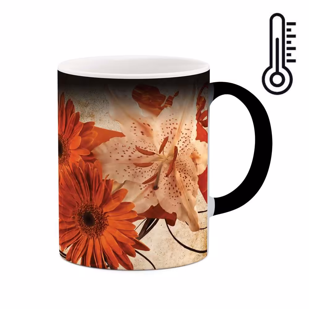 ماگ حرارتی طرح گل مدل mgh00522