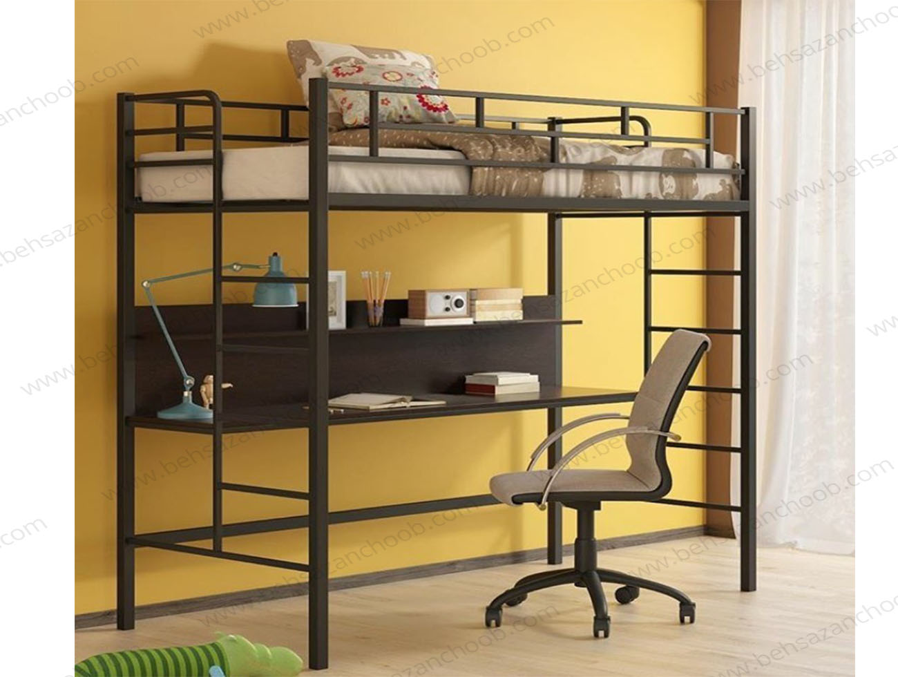 تخت دو طبقه میز تحریر دار D333