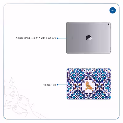 برچسب پوششی ماهوت مدل Homa Tile مناسب برای تبلت اپل iPad Pro 9.7 2016 A1675