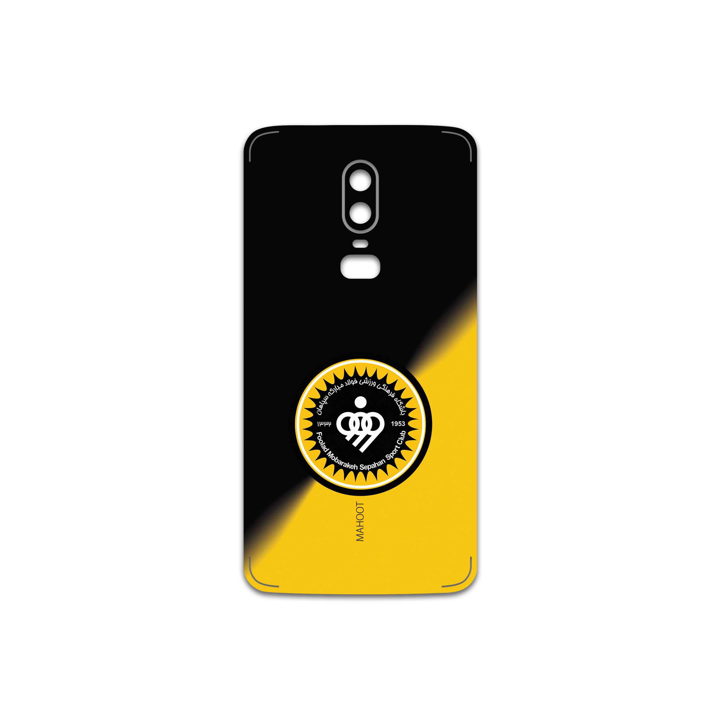 برچسب پوششی ماهوت مدل Sepahan-FC مناسب برای گوشی موبایل وان پلاس 6