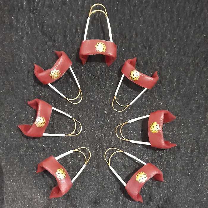 مضراب سه تار فلزی دو سیم چرمی پک سه تایی سه عددی