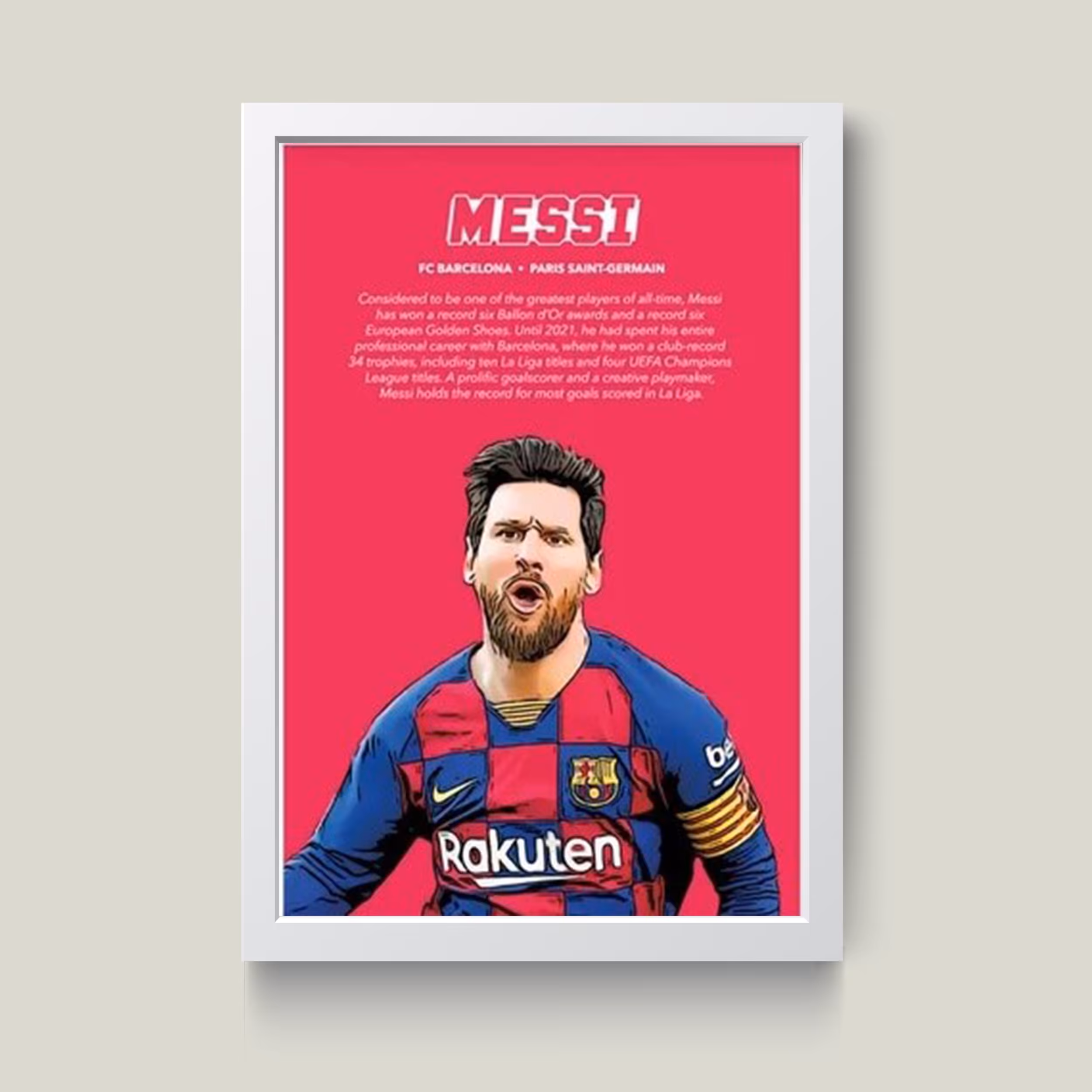 تابلو مدل دکوراتیو مسی messi کدG7-17