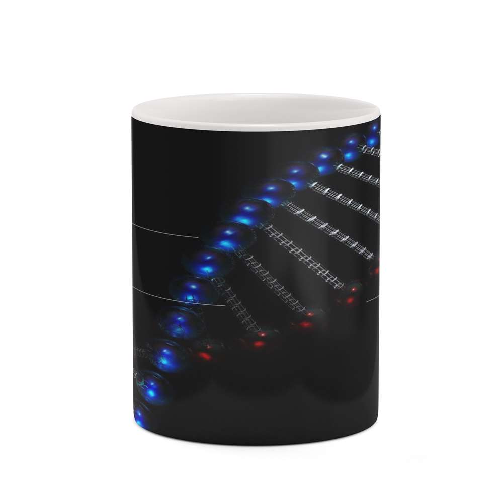 ماگ کاکتی طرح زمینه مشکی فانتزی مدل mgh19496