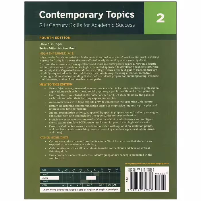 کتاب Contemporary Topics 2 4th اثر جمعی از نویسندگان انتشارات پیرسون