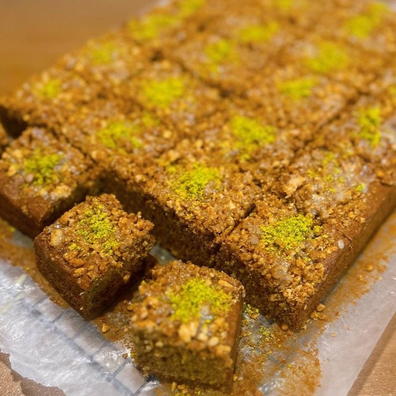 پودر کیک قهوه وکرامبل خانگی