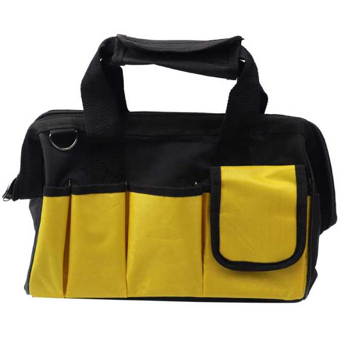 کیف ابزار برزنتی 30سانتی متری مهر زرد مشکی