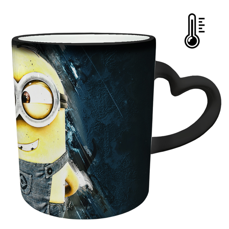 ماگ حرارتی مدل دسته قلبی طرح مینیون کد 33