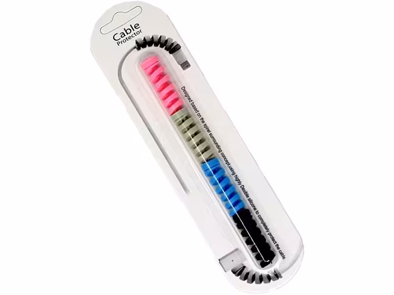 محافظ کابل سیلیکونی فنری بسته چهار عددی
