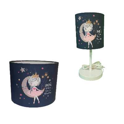 لوستر و آباژور رومیزی کودک مدل دختر روی ماه کد LA-128