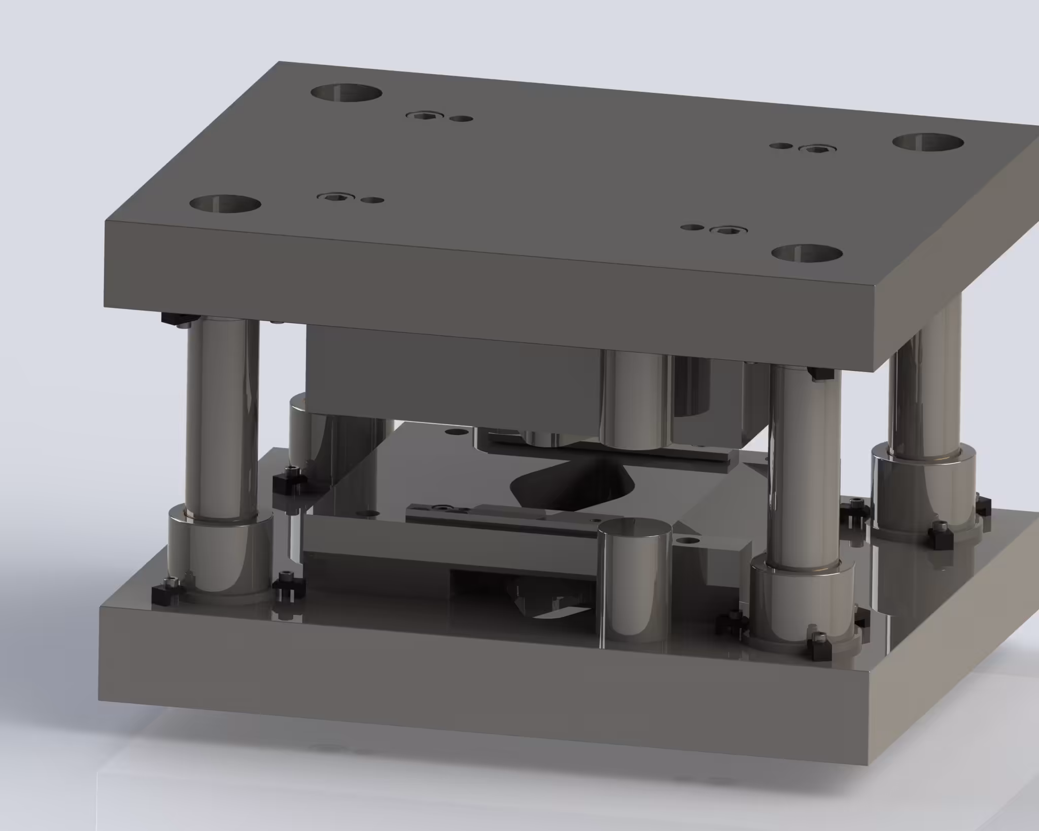 مدل قالب برش در سالیدورک SOLIDWORKS و کتیا