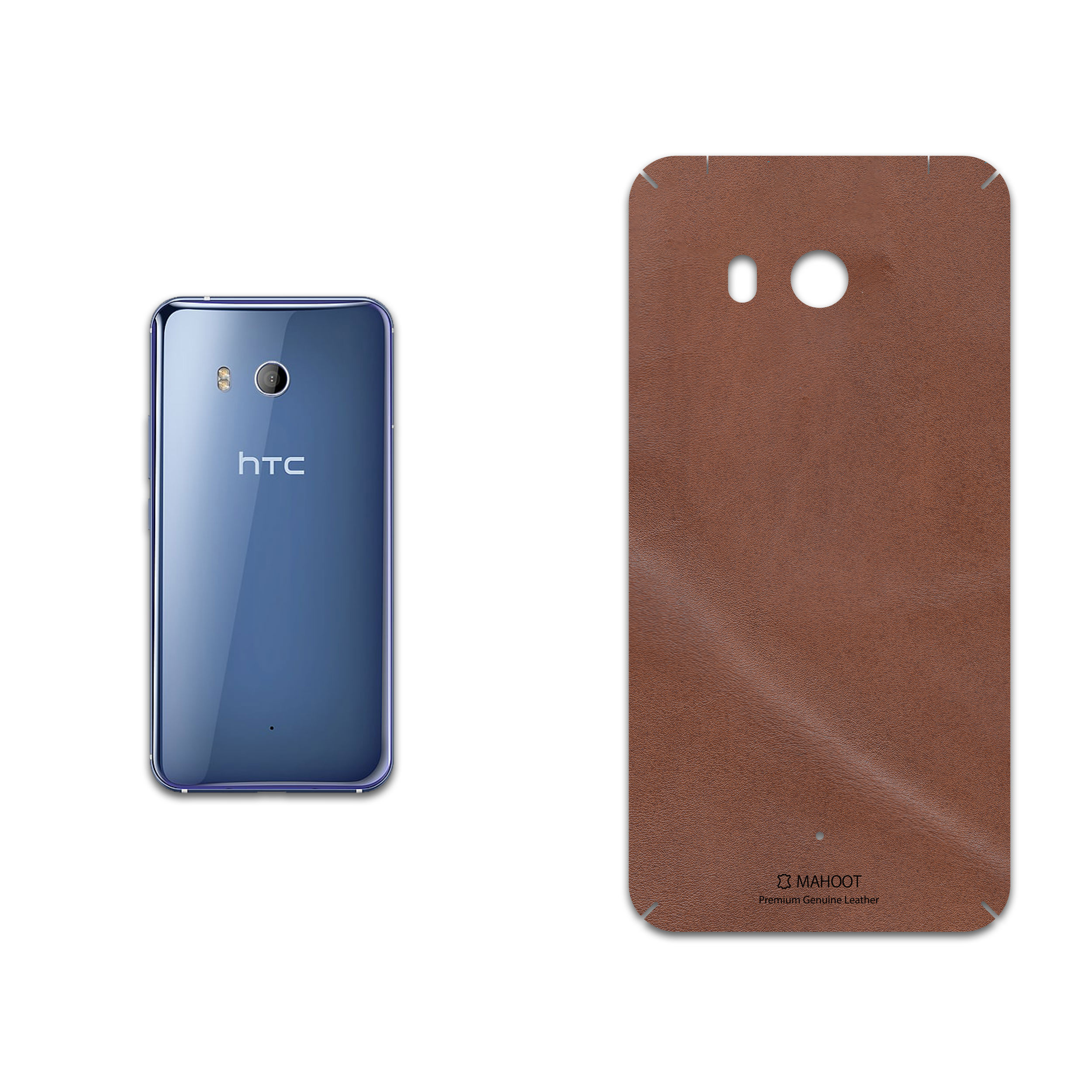 برچسب پوششی ماهوت مدل Matte-Natural-Leather مناسب برای گوشی موبایل اچ تی سی U11